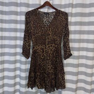 Dear John Animal Print Dress Extra Small Like New